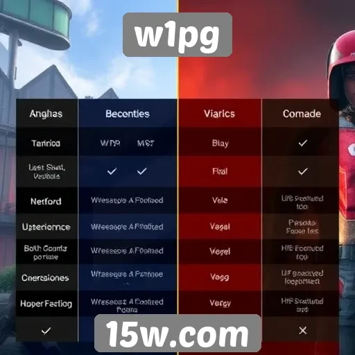 Comparativo entre w1pg e outras plataformas de jogos